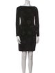 Giorgio Armani Bateau Neckline Mini Dress