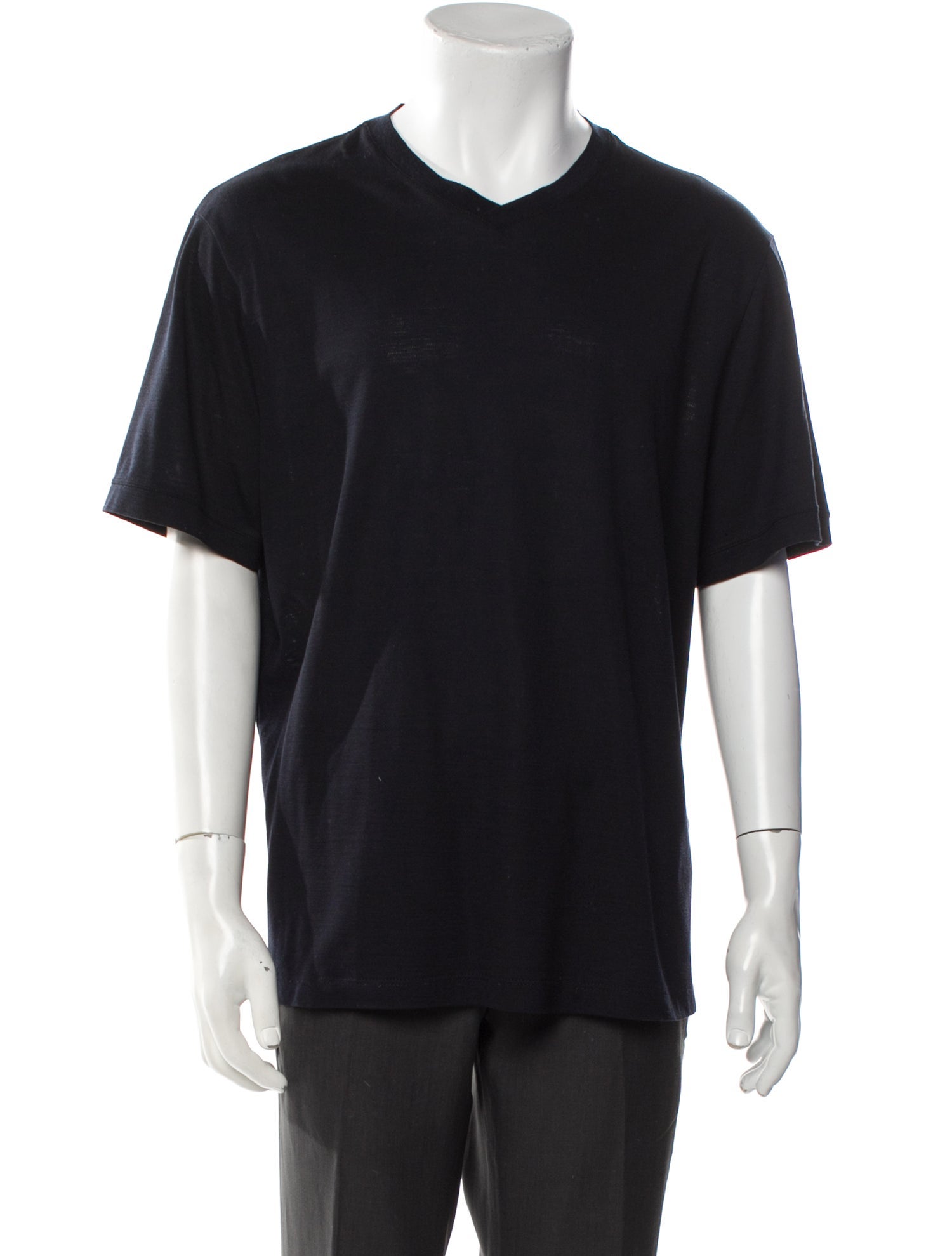 Giorgio Armani Virgin Wool V-Neck T-Shirt