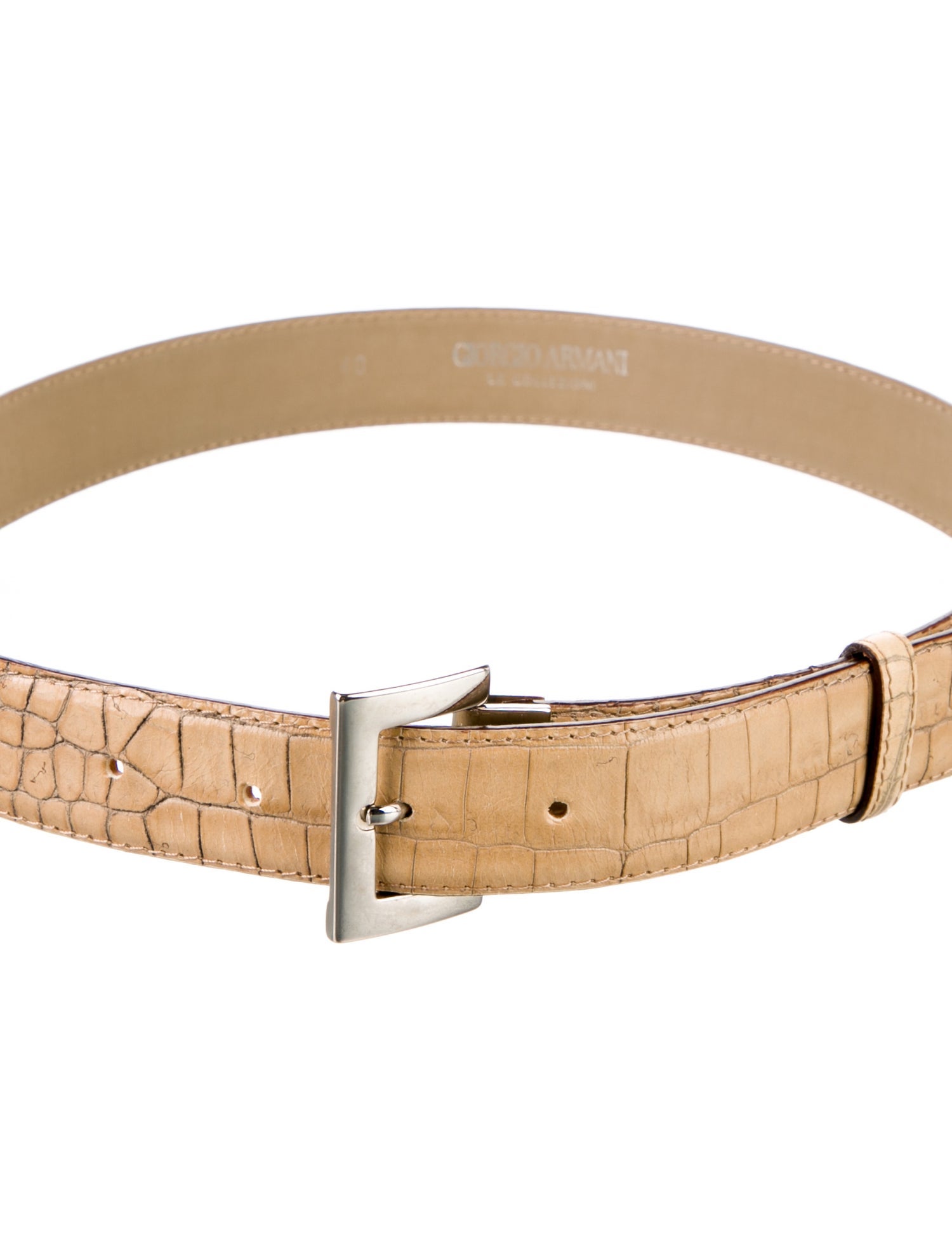 Giorgio Armani Skinny Leather Waist Belt