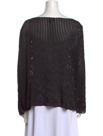Giorgio Armani Striped Bateau Neckline Blouse