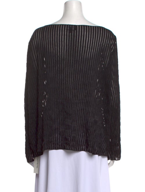 Giorgio Armani Striped Bateau Neckline Blouse