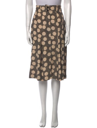 Giorgio Armani Polka Dot Print Knee-Length Skirt
