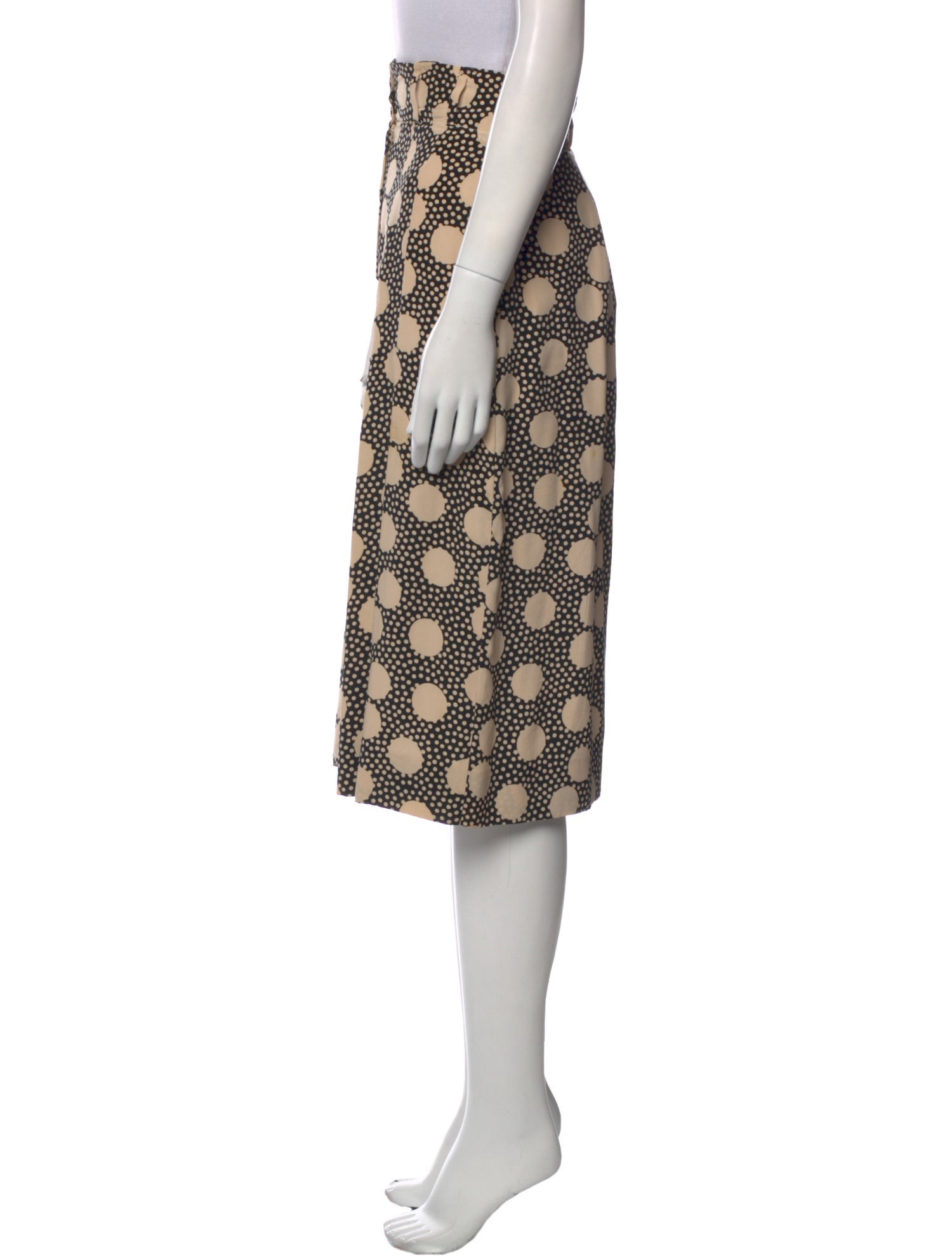 Giorgio Armani Polka Dot Print Knee-Length Skirt