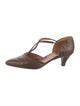 Giorgio Armani Leather T-Strap Pumps