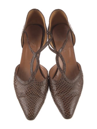 Giorgio Armani Leather T-Strap Pumps