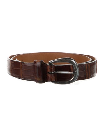 Giorgio Armani Skinny Leather Belt