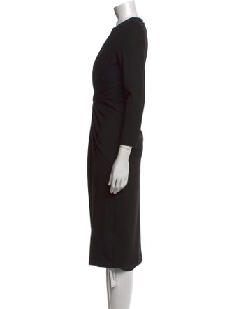 Giorgio Armani V-Neck Midi Length Dress