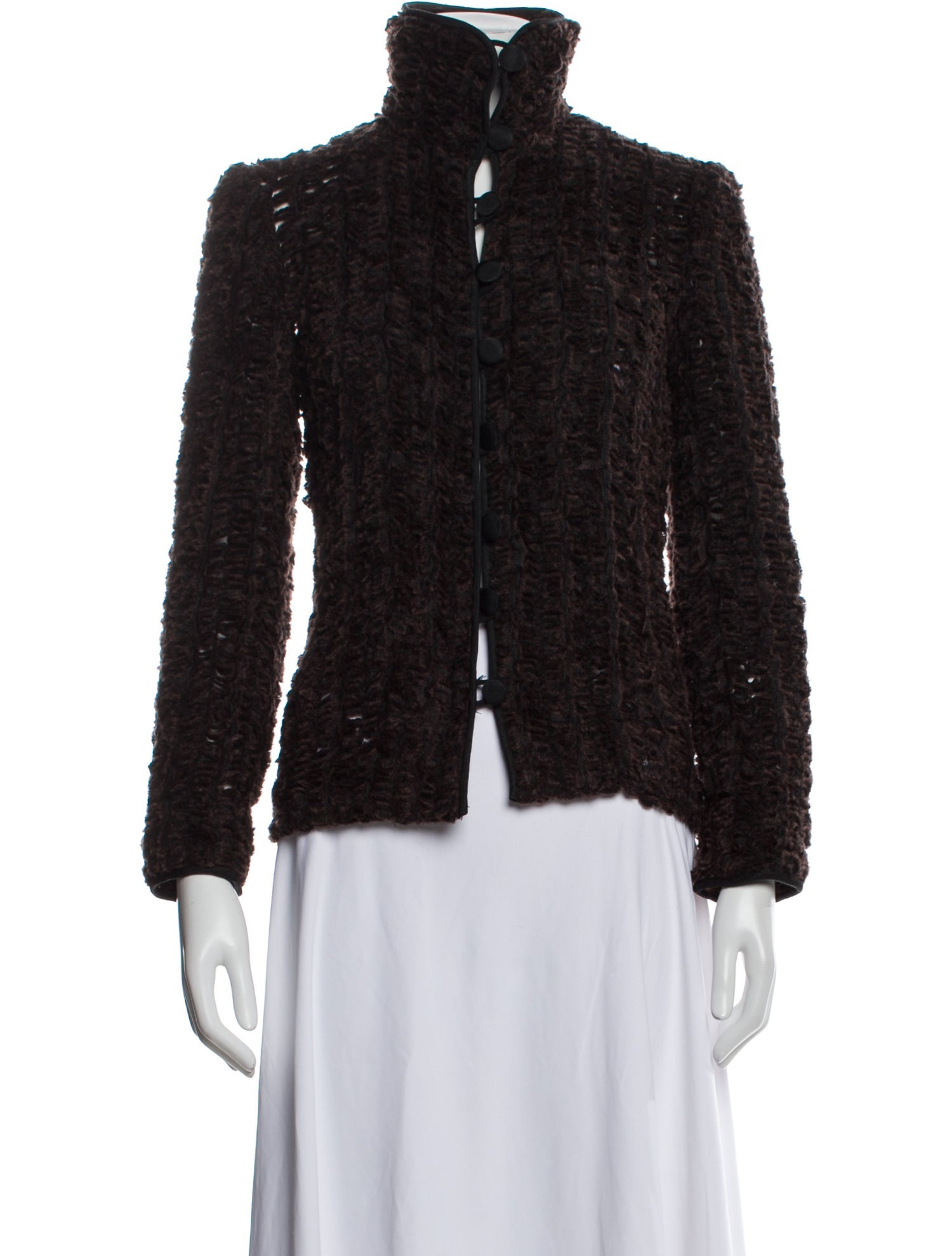Giorgio Armani Alpaca Tweed Pattern Evening Jacket