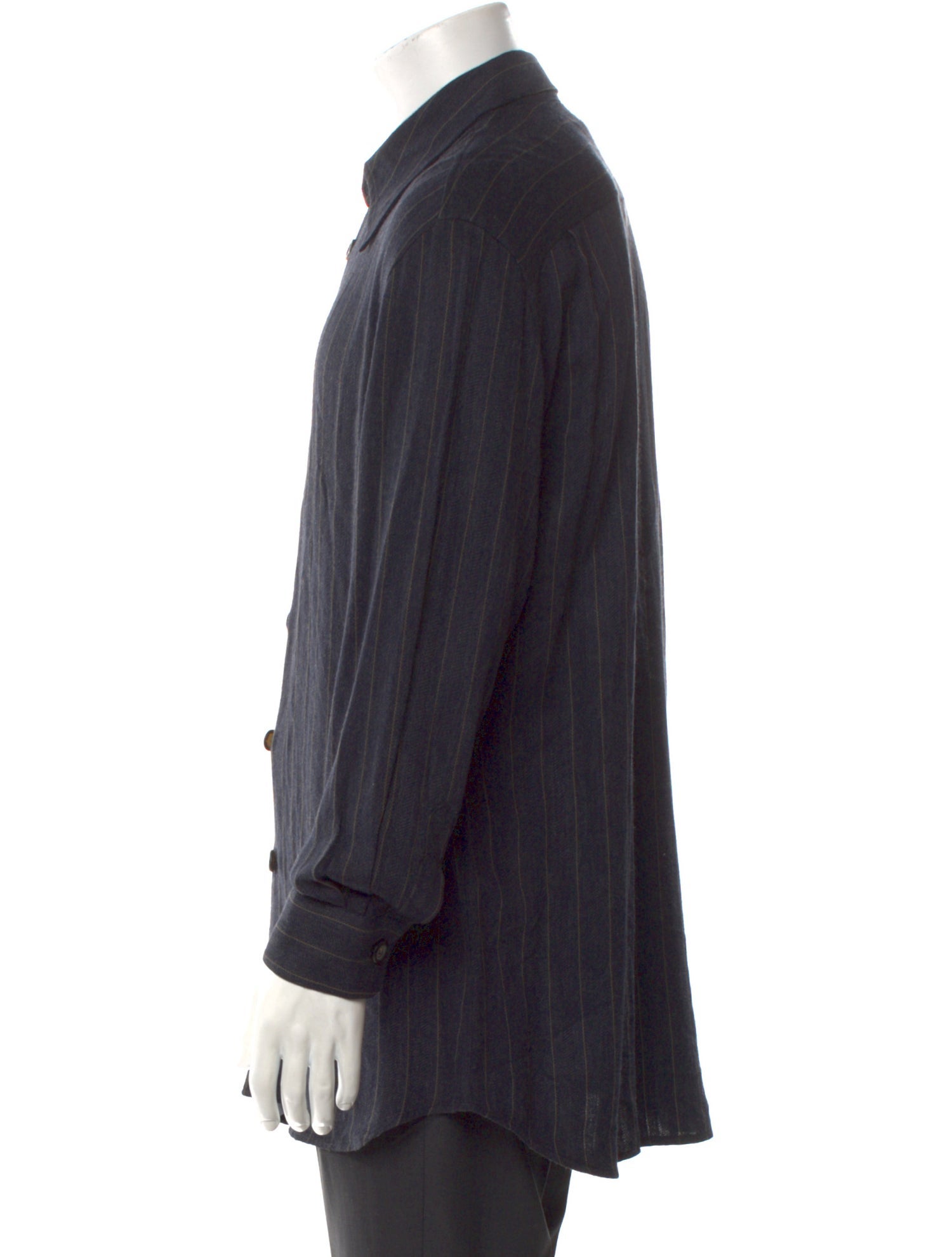 Giorgio Armani Striped Long Sleeve Dress Shirt