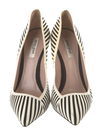 Giorgio Armani Leather Printed Pumps