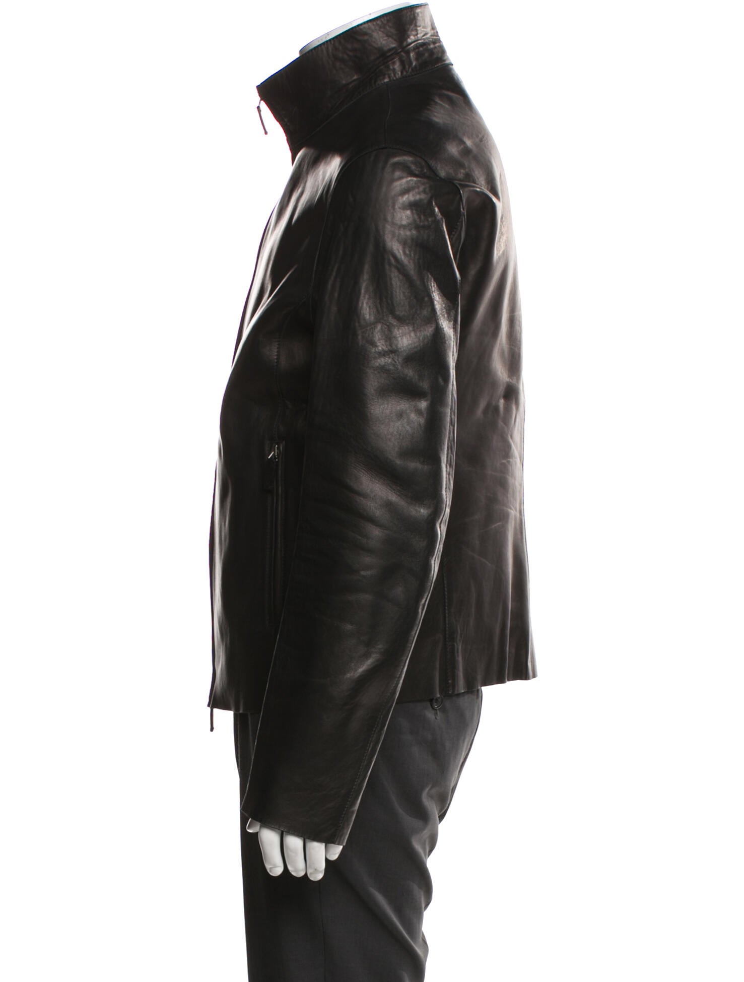 Giorgio Armani 2019 Lamb Leather Moto Jacket