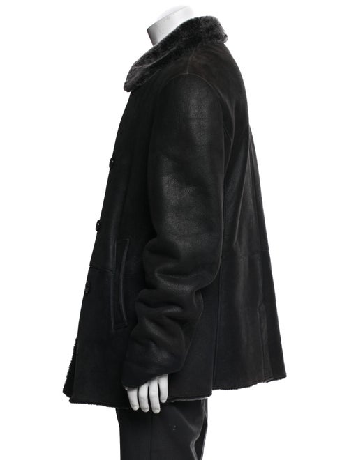 Giorgio Armani Leather Peacoat