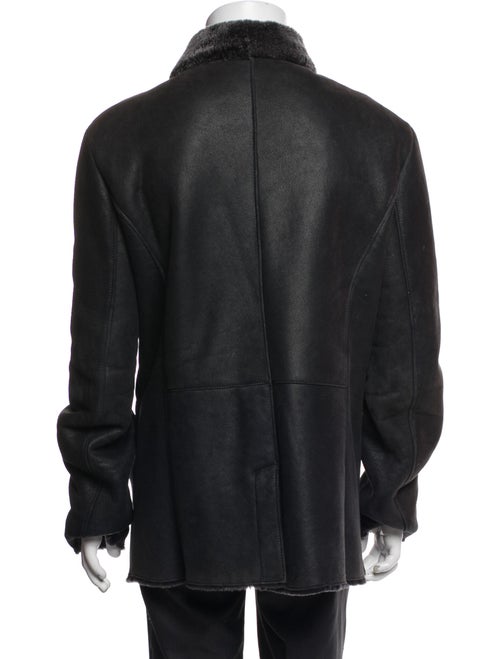 Giorgio Armani Leather Peacoat