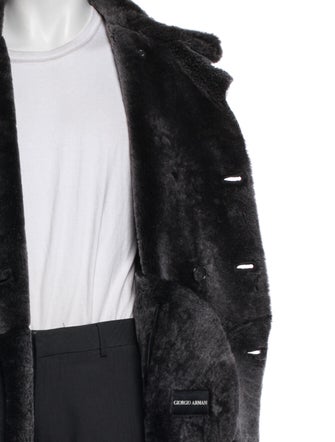 Giorgio Armani Leather Peacoat