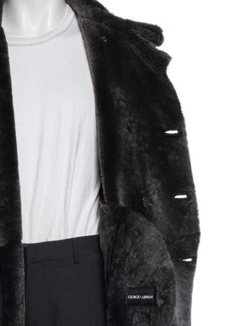 Giorgio Armani Leather Peacoat