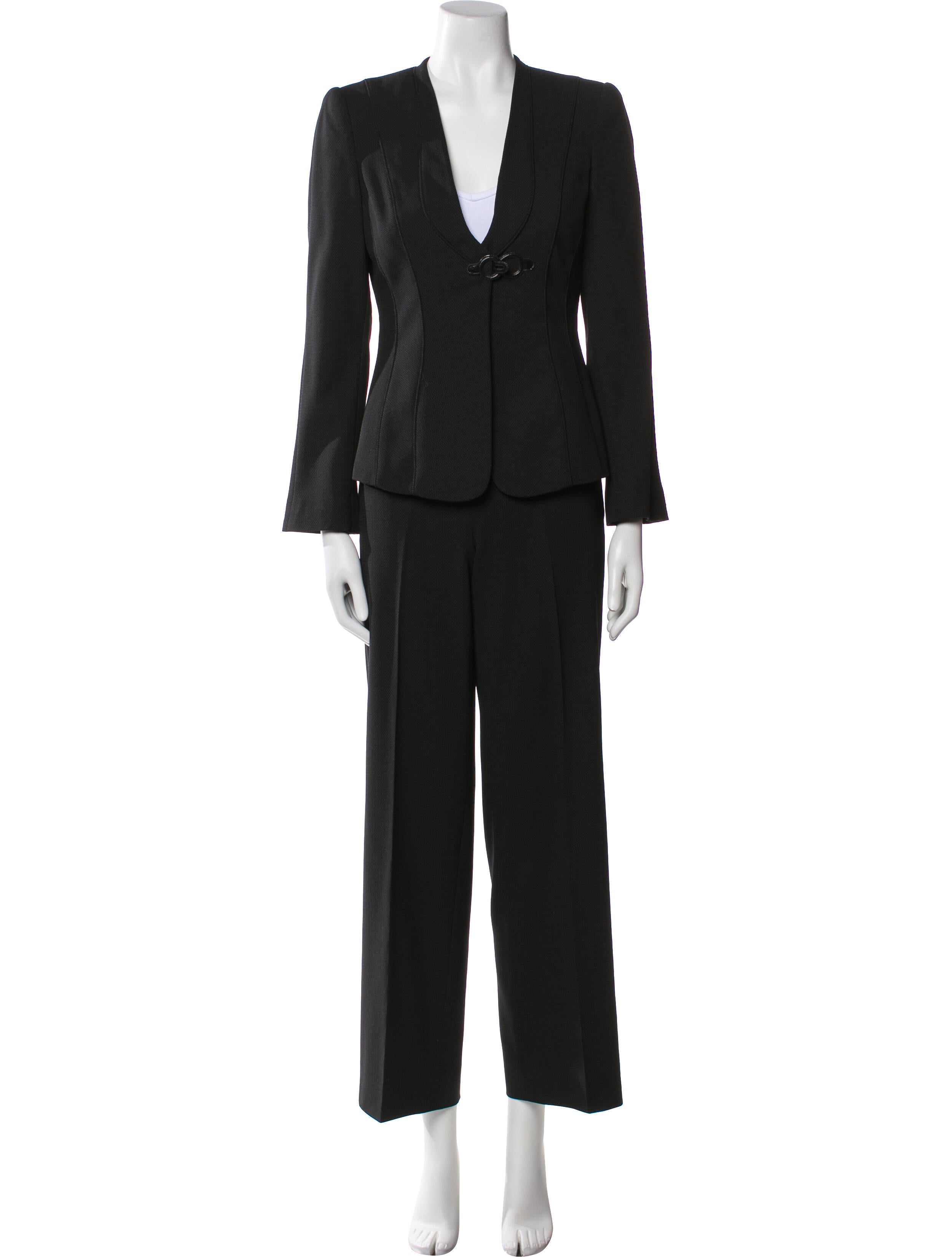 Giorgio Armani Wool Ruffle Embellishment Pant Set