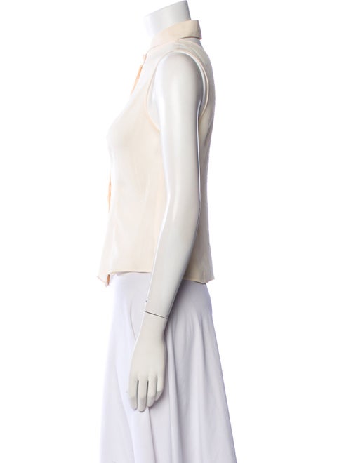 Giorgio Armani Mock Neck Sleeveless Crop Top