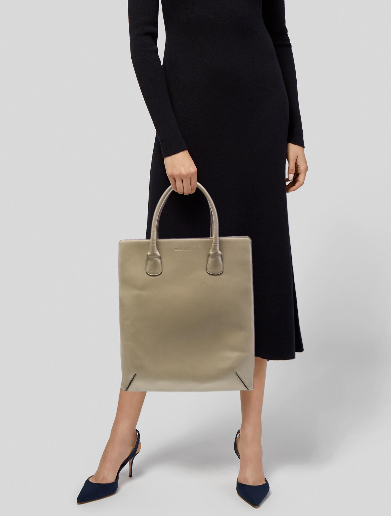 Giorgio Armani Leather Top Handle Bag