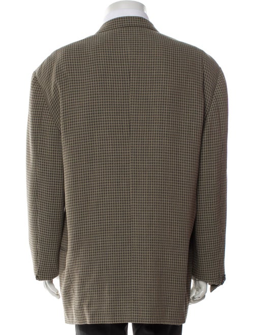 Giorgio Armani Virgin Wool Houndstooth Print Blazer