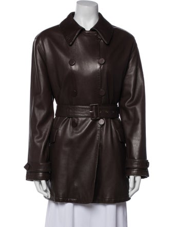 Giorgio Armani Leather Trench Coat