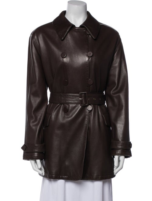 Giorgio Armani Leather Trench Coat