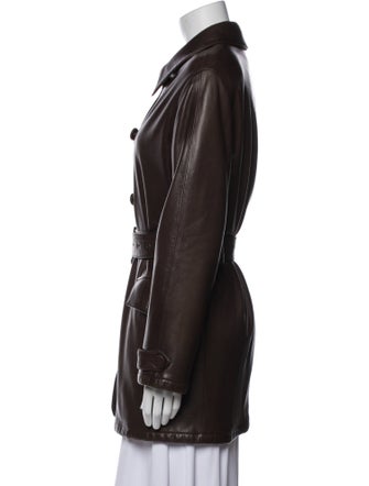 Giorgio Armani Leather Trench Coat