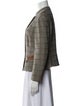 Giorgio Armani Virgin Wool Plaid Print Blazer