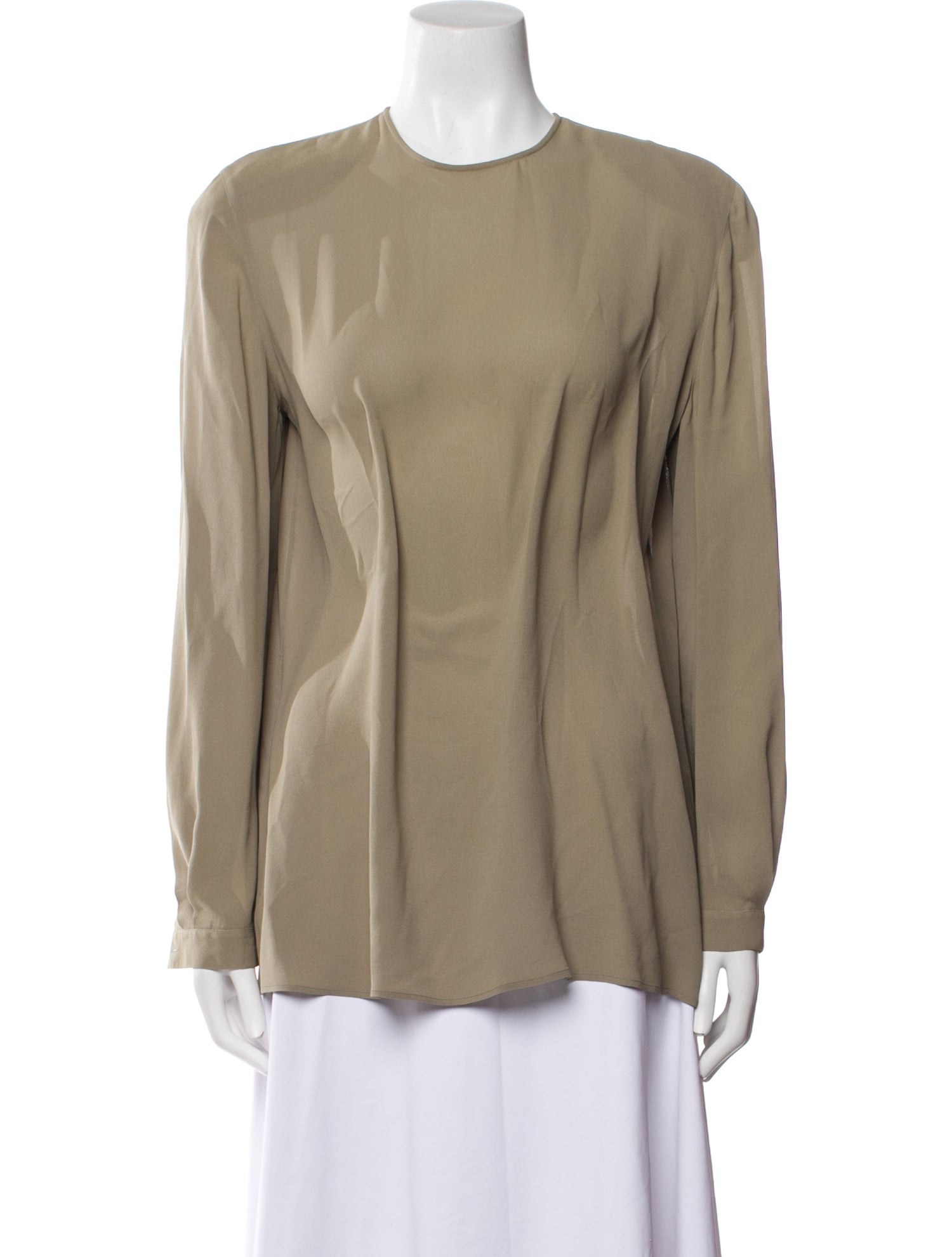 Giorgio Armani Silk Crew Neck Blouse