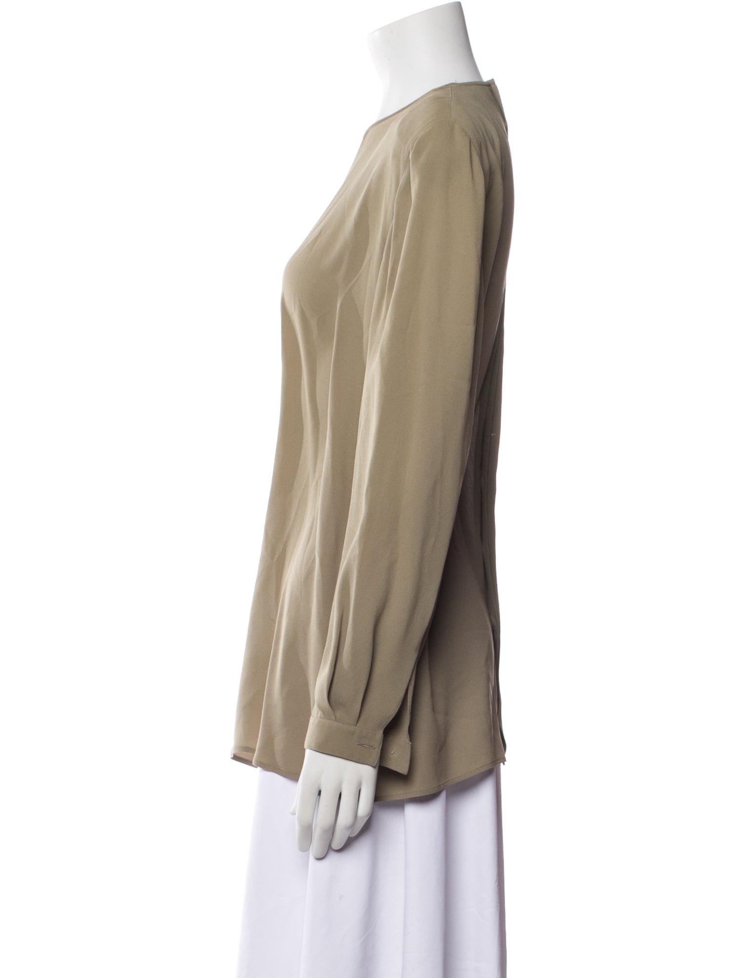 Giorgio Armani Silk Crew Neck Blouse