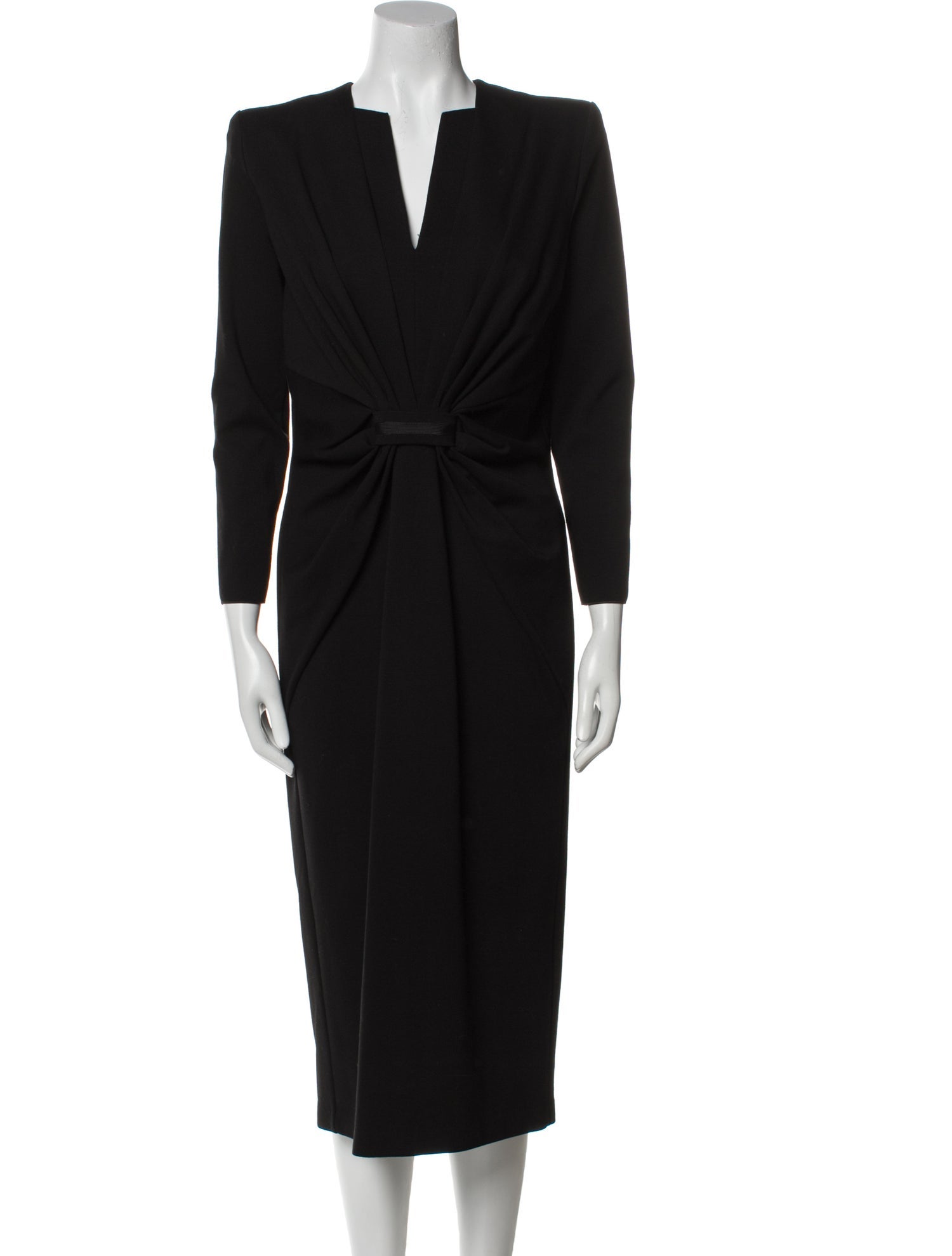 Giorgio Armani V-Neck Midi Length Dress