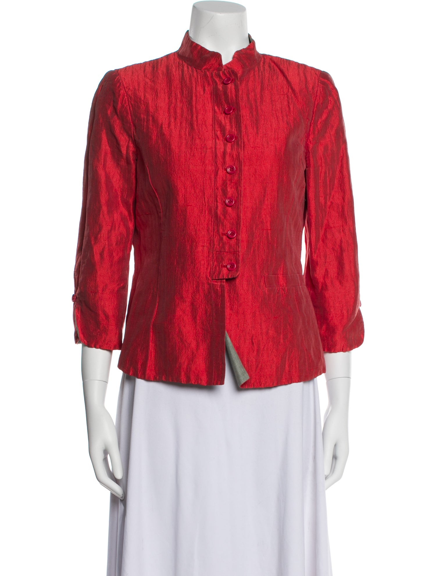 Armani Collezioni Silk Printed Evening Jacket