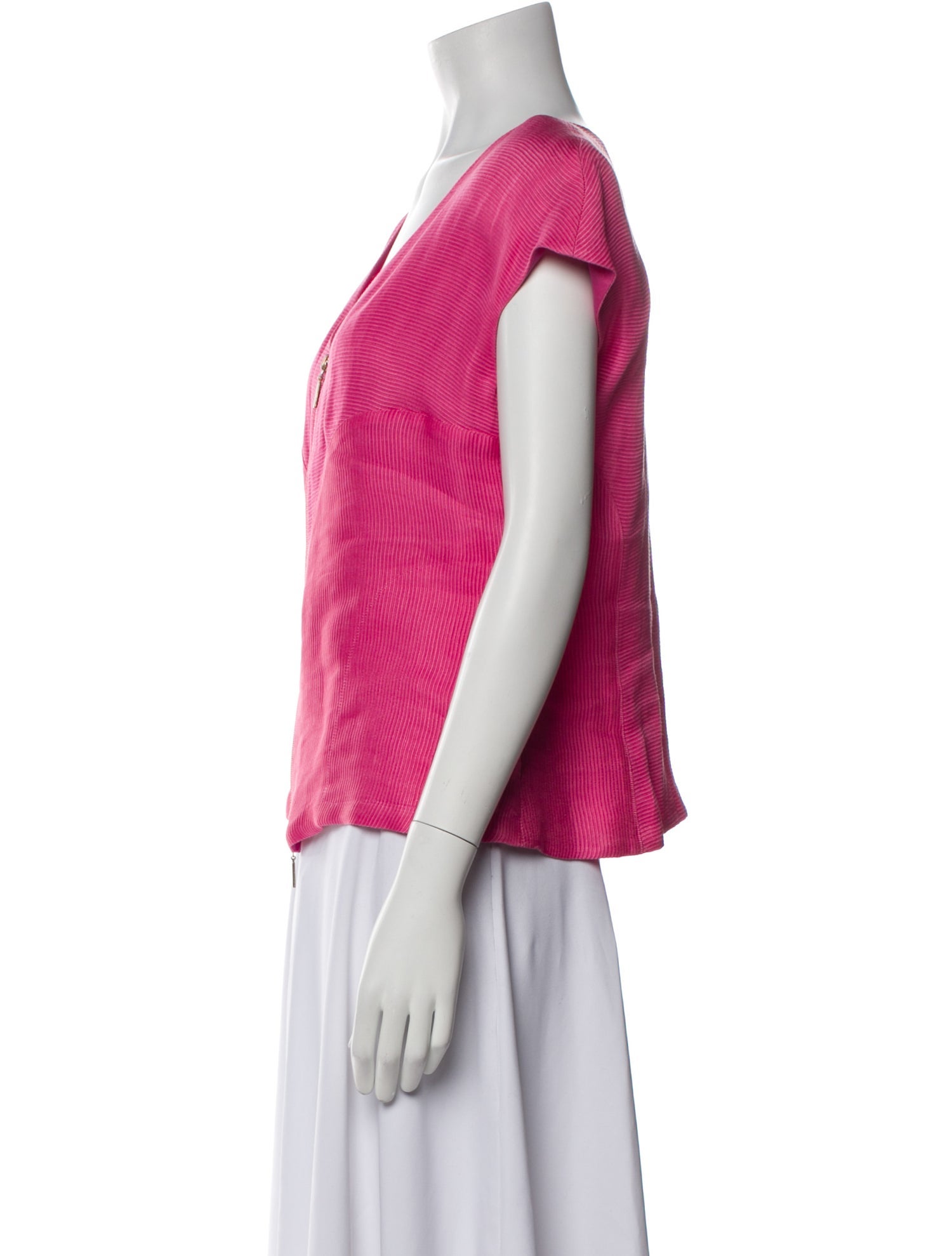 Giorgio Armani V-Neck Short Sleeve Blouse