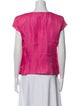 Giorgio Armani V-Neck Short Sleeve Blouse