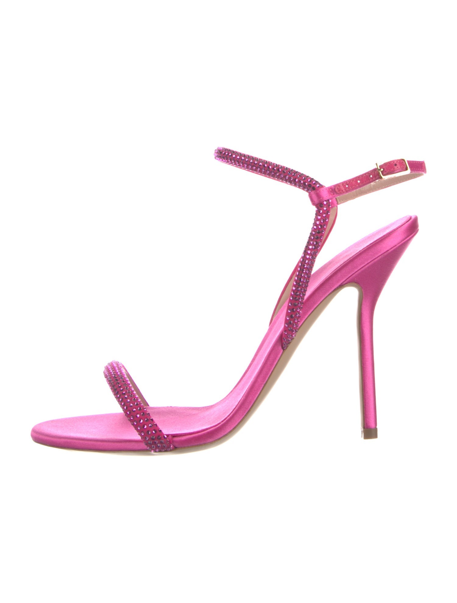 Giorgio Armani Satin Crystal Embellishments Sandals