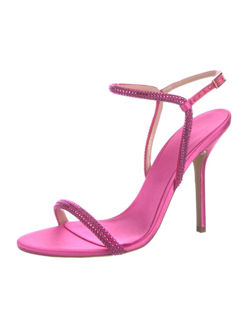 Giorgio Armani Satin Crystal Embellishments Sandals