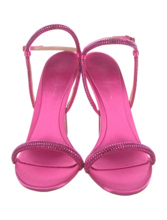 Giorgio Armani Satin Crystal Embellishments Sandals