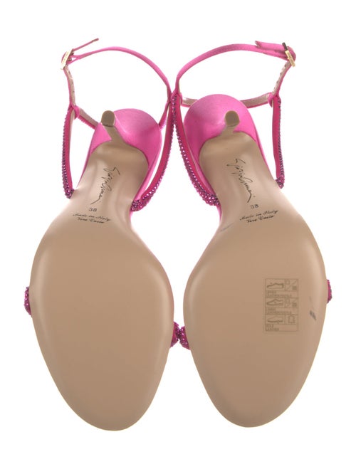 Giorgio Armani Satin Crystal Embellishments Sandals