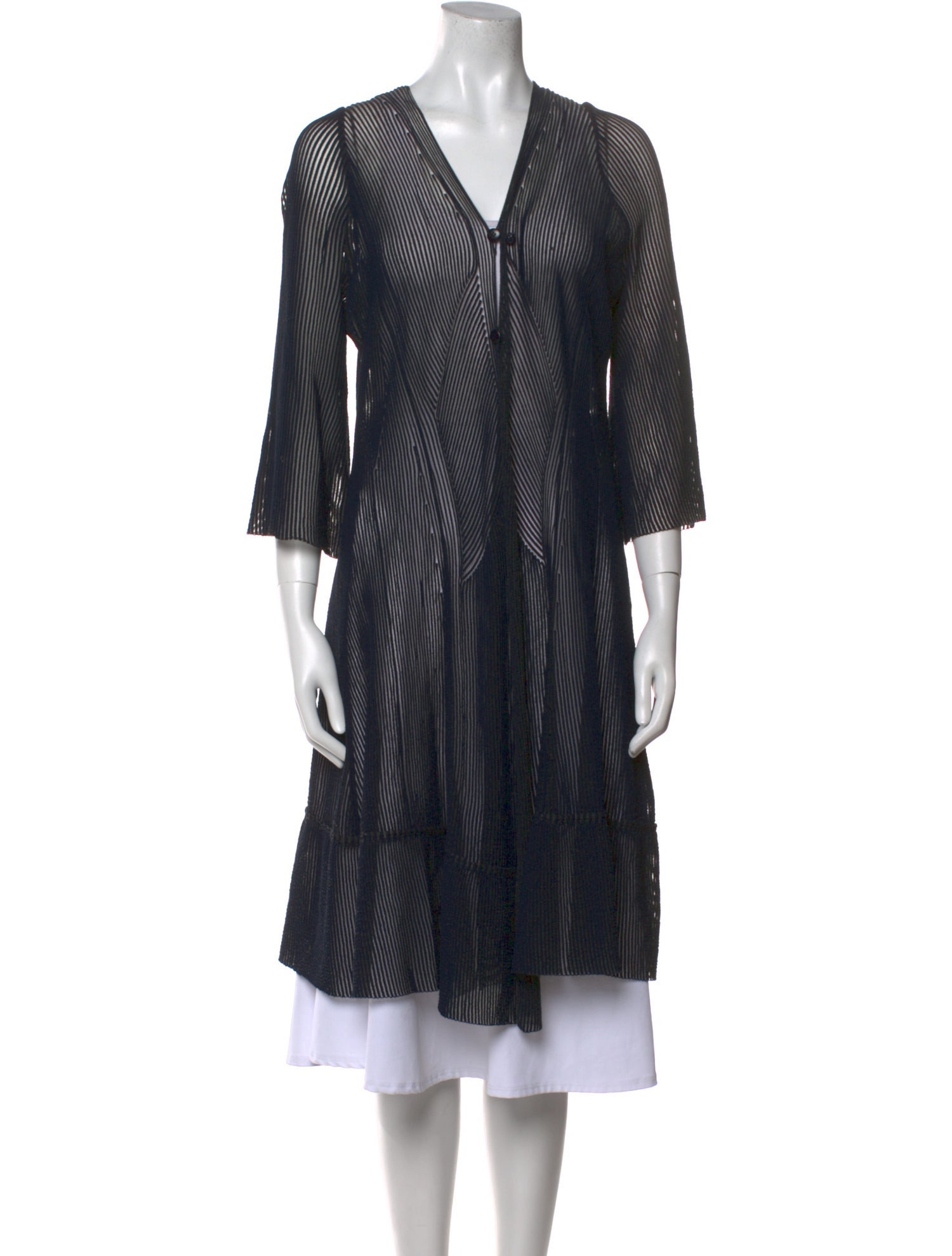 Giorgio Armani Striped V-Neck Tunic