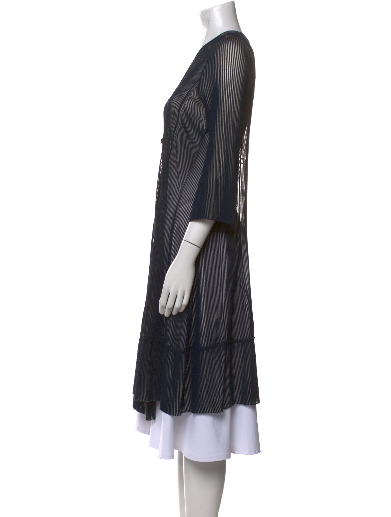 Giorgio Armani Striped V-Neck Tunic