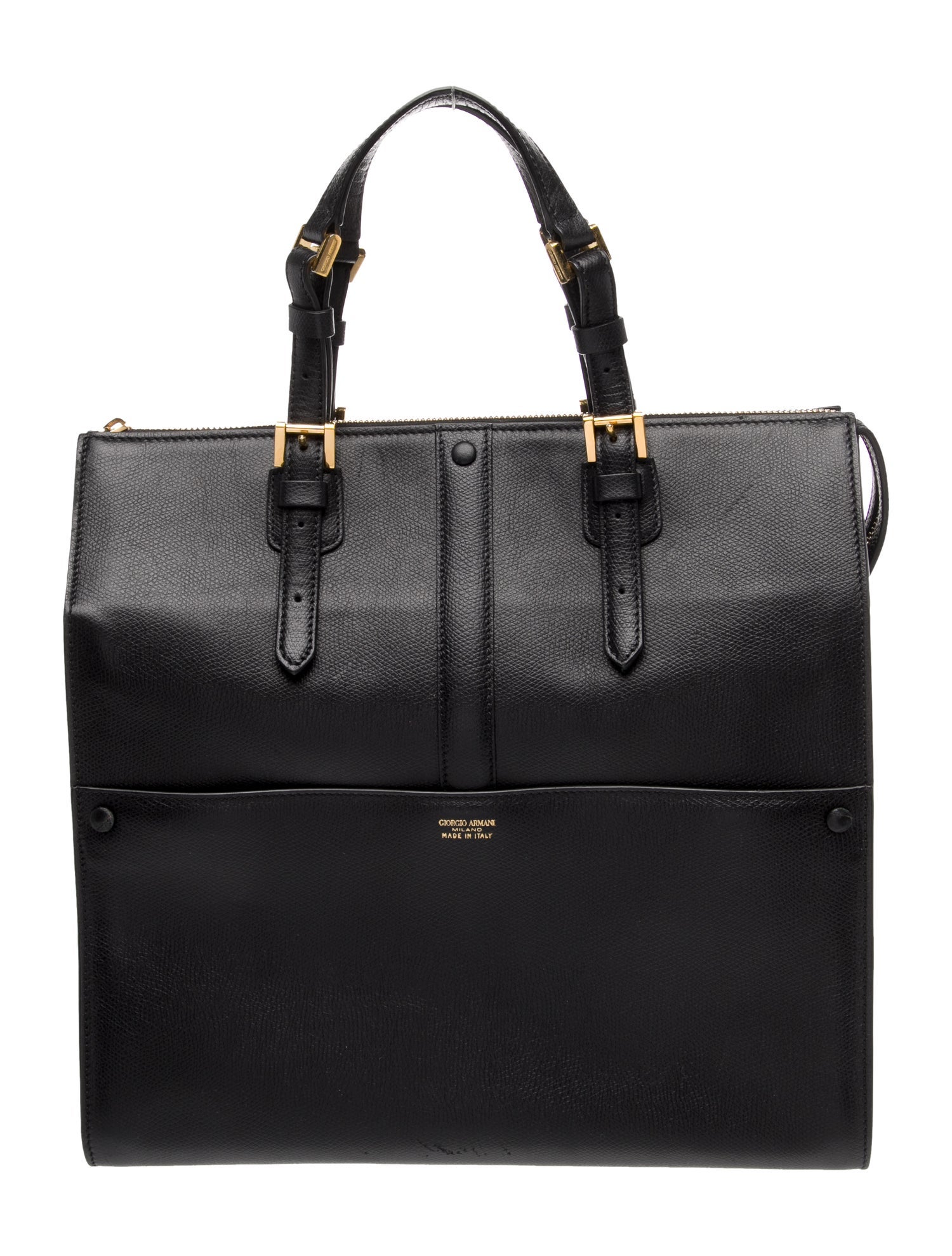 Giorgio Armani Leather Top Handle Bag