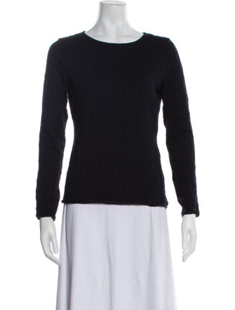 Giorgio Armani Bateau Neckline Long Sleeve Top
