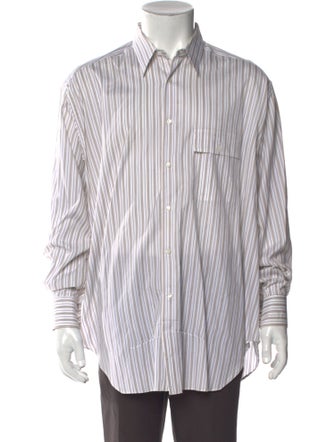 Giorgio Armani Striped Long Sleeve Dress Shirt