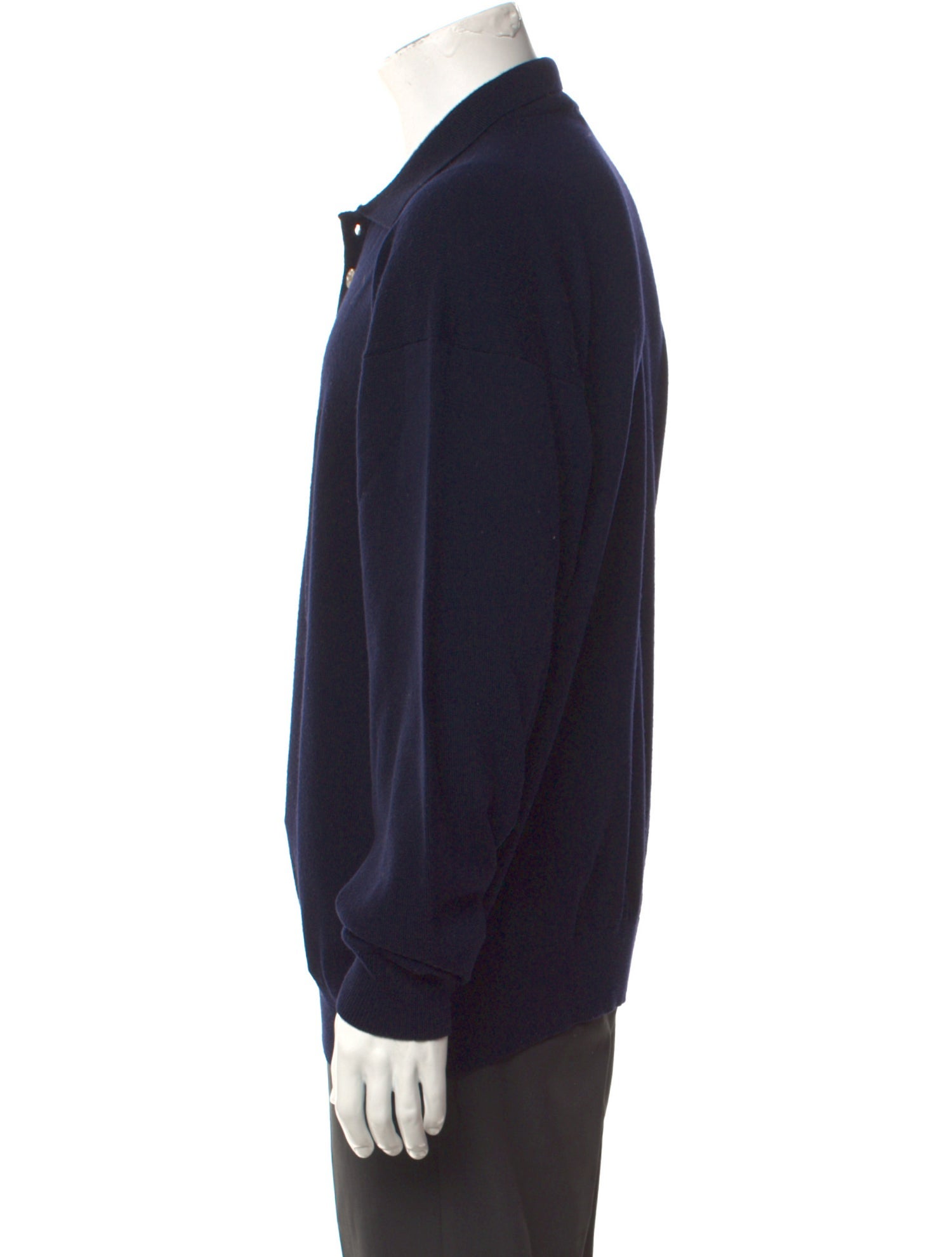 Giorgio Armani Wool Mock Neck Polo Sweater
