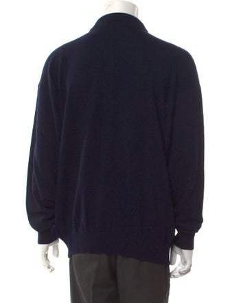 Giorgio Armani Wool Mock Neck Polo Sweater