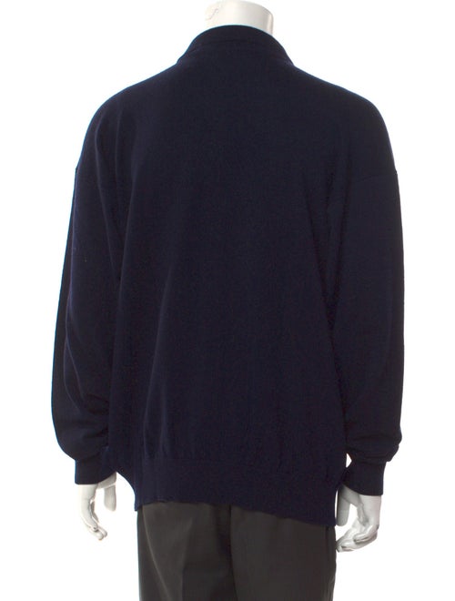 Giorgio Armani Wool Mock Neck Polo Sweater