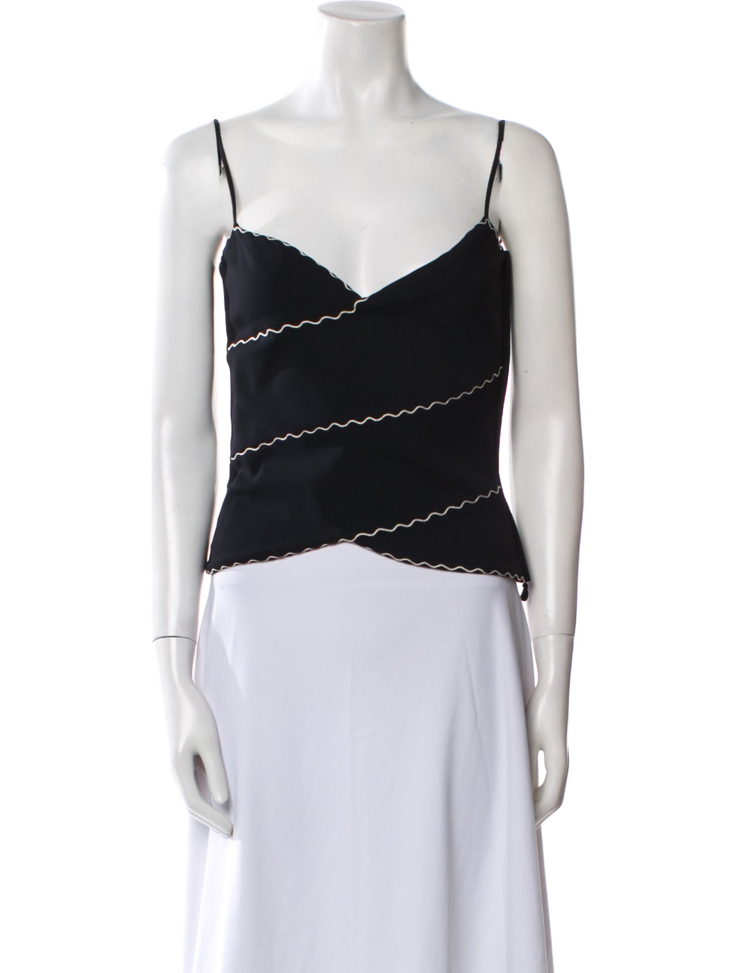 Giorgio Armani V-Neck Sleeveless Crop Top