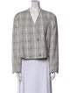 Giorgio Armani Wool Plaid Print Evening Jacket