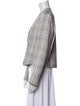 Giorgio Armani Wool Plaid Print Evening Jacket