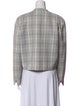 Giorgio Armani Wool Plaid Print Evening Jacket
