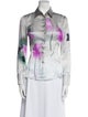 Giorgio Armani Silk Printed Button-Up Top